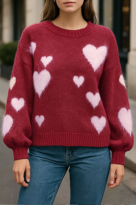 Džemper NABLILZA BORDO, Boja: bordo, IVET.HR - MODERNA ODJEĆA