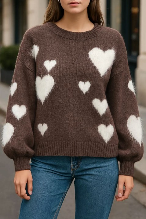 Džemper NABLILZA BROWN, Boja: smeđa, IVET.HR - MODERNA ODJEĆA