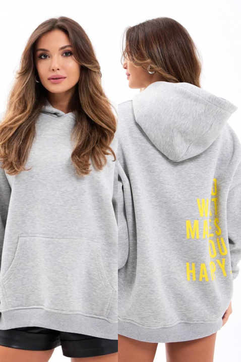 Dukserica TRISORDA GREY, Boja: siva, IVET.HR - MODERNA ODJEĆA