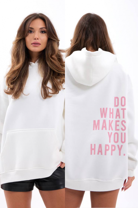 Dukserica TRISORDA WHITE, Boja: crna, IVET.HR - MODERNA ODJEĆA