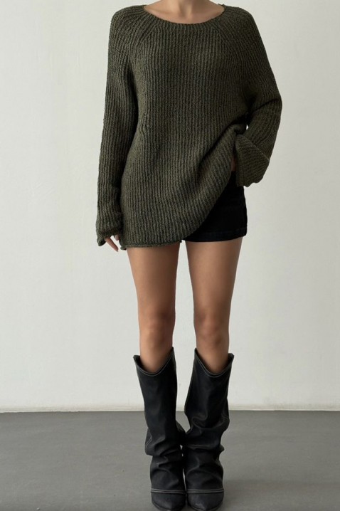 Džemper ALIZANA KHAKI, Boja: kaki, IVET.HR - MODERNA ODJEĆA