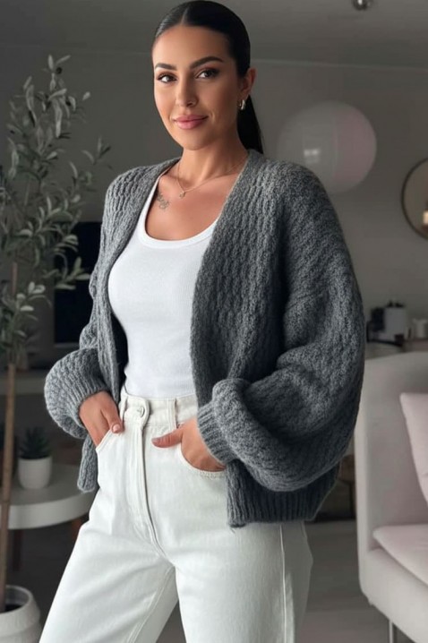 Kardigan PLEVOLDA, Boja: siva, IVET.HR - MODERNA ODJEĆA