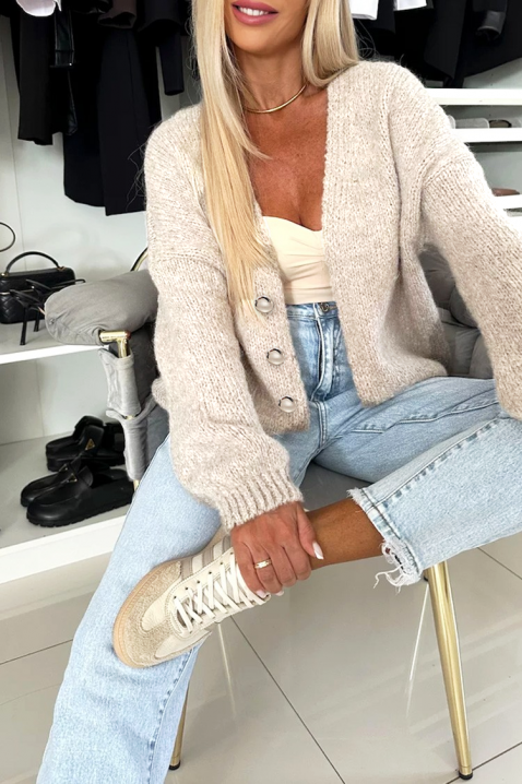Kardigan VELMENDRIA BEIGE, Boja: bež, IVET.HR - MODERNA ODJEĆA