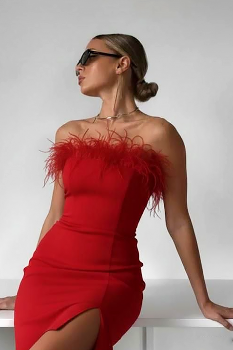 Haljina SAROELTA RED, Boja: crvena, IVET.HR - MODERNA ODJEĆA