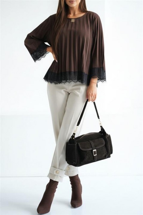 Ženska bluza VLANDENA BROWN, Boja: smeđa, IVET.HR - MODERNA ODJEĆA