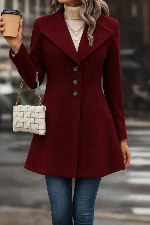 Kaput MENDIONA BORDO, Boja: bordo, IVET.HR - MODERNA ODJEĆA