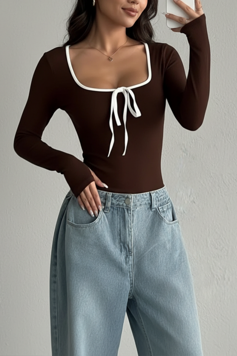 Ženska bluza VRIONZA BROWN, Boja: smeđa, IVET.HR - MODERNA ODJEĆA