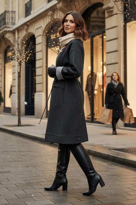 Kaput SLAVENZA, Boja: siva, IVET.HR - MODERNA ODJEĆA