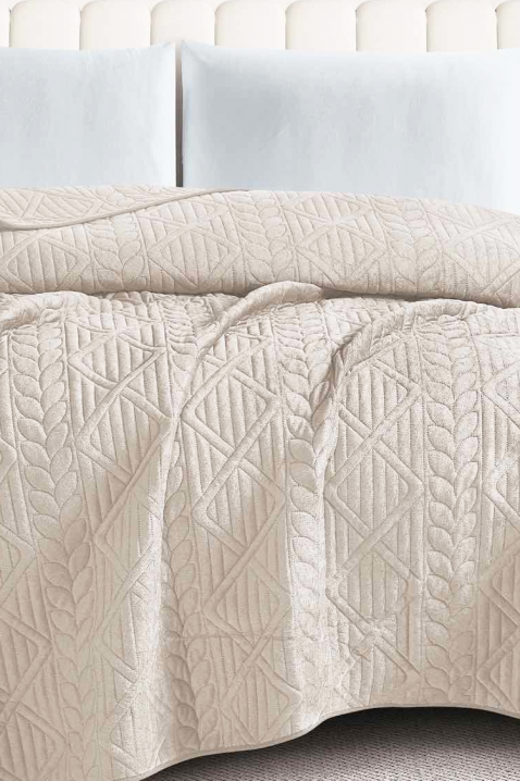 Prekrivač BORFELVA ECRU 200х220 cm, Boja: drap, IVET.HR - MODERNA ODJEĆA