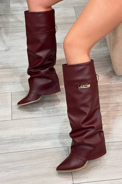 Čizme GIVENDRA BORDO, Boja: bordo, IVET.HR - MODERNA ODJEĆA