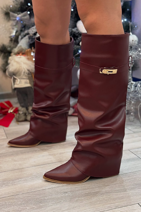 Čizme GIVENDRA BORDO, Boja: bordo, IVET.HR - MODERNA ODJEĆA