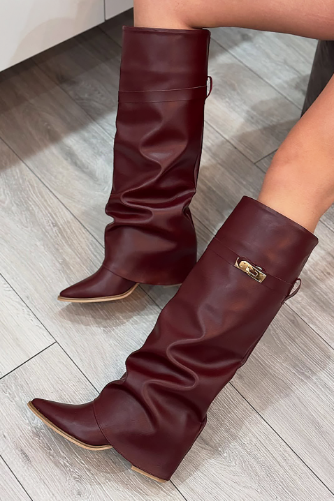 Čizme GIVENDRA BORDO, Boja: bordo, IVET.HR - MODERNA ODJEĆA