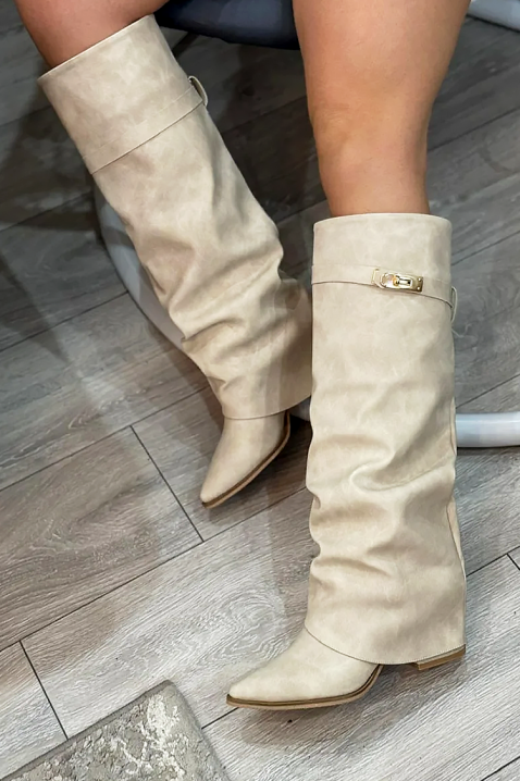 Čizme GIVENDRA ECRU, Boja: drap, IVET.HR - MODERNA ODJEĆA