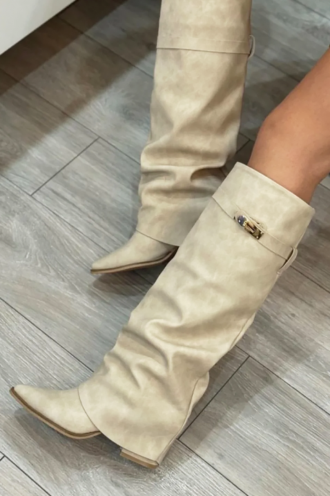 Čizme GIVENDRA ECRU, Boja: drap, IVET.HR - MODERNA ODJEĆA