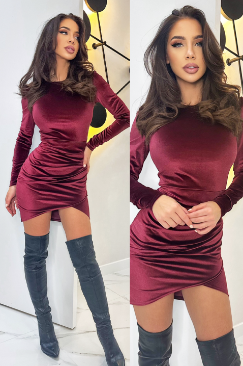 Haljina GLADILDA, Boja: bordo, IVET.HR - MODERNA ODJEĆA