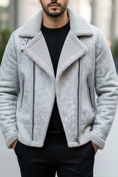 Muška jakna BERMENGO, Boja: svjetlosiva, IVET.HR - MODERNA ODJEĆA