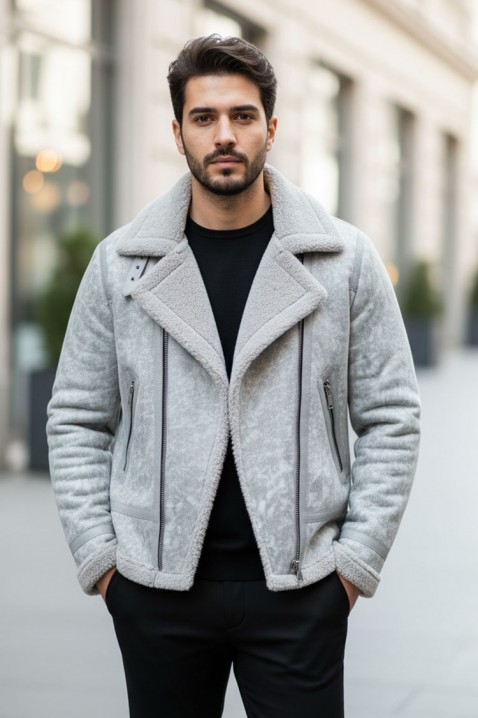 Muška jakna BERMENGO, Boja: svjetlosiva, IVET.HR - MODERNA ODJEĆA