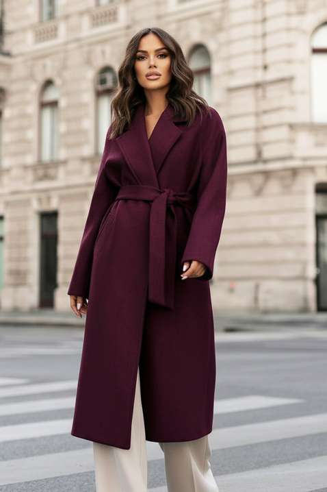 Kaput KLAZILIYA BORDO, Boja: bordo, IVET.HR - MODERNA ODJEĆA