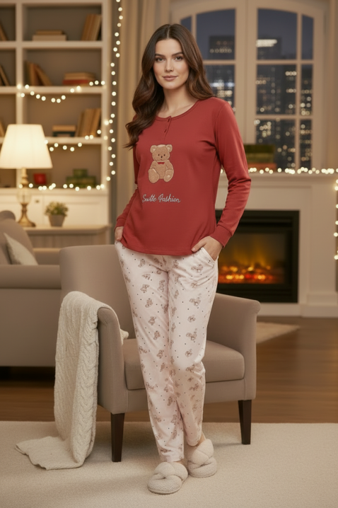 Pidžama KARLITTA RED, Boja: crvena, IVET.HR - MODERNA ODJEĆA