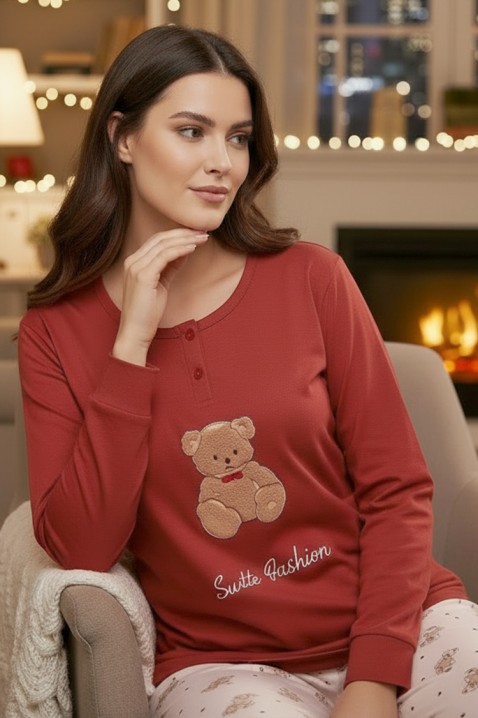 Pidžama KARLITTA RED, Boja: crvena, IVET.HR - MODERNA ODJEĆA