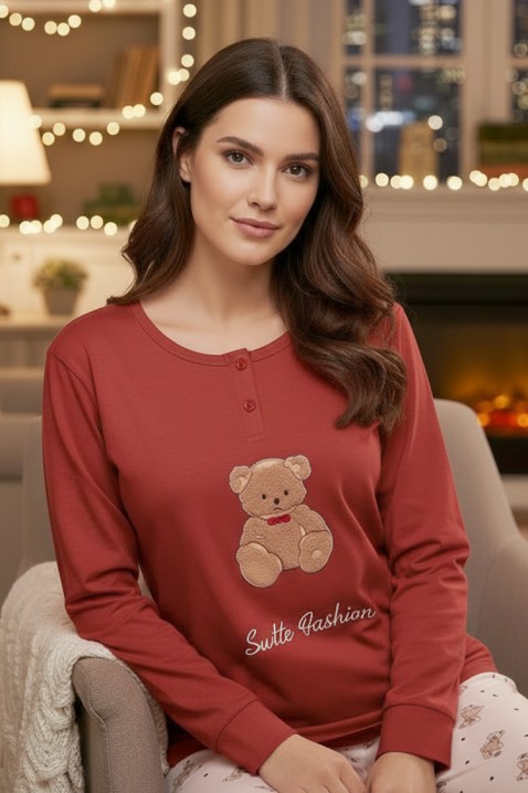 Pidžama KARLITTA RED, Boja: crvena, IVET.HR - MODERNA ODJEĆA