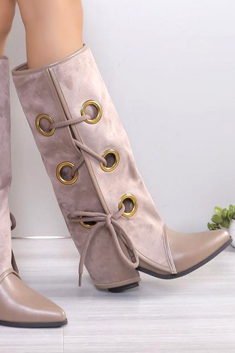 Čizme BURMENVA, Boja: bež, IVET.HR - MODERNA ODJEĆA