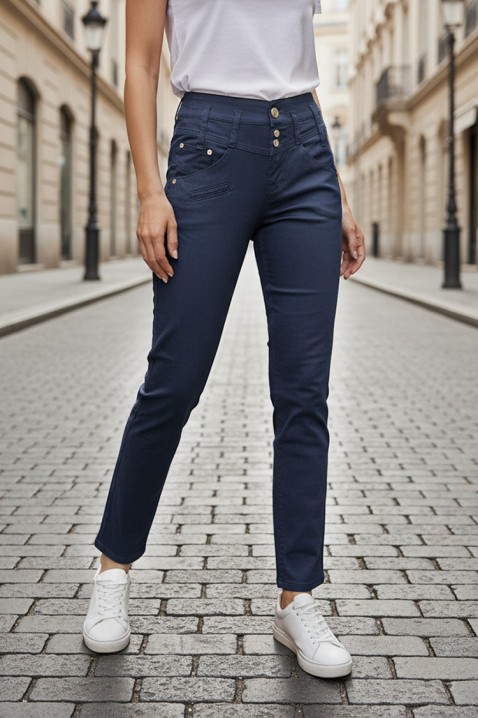 Hlače PRIMOJA NAVY, Boja: tamnoplava, IVET.HR - MODERNA ODJEĆA