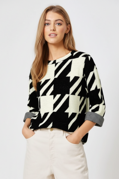 Ženska bluza NORFILMA, Boja: crna i bijela, IVET.HR - MODERNA ODJEĆA