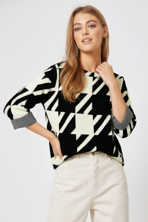 Ženska bluza NORFILMA, Boja: crna i bijela, IVET.HR - MODERNA ODJEĆA