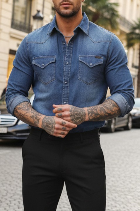 Muška košulja TORMER BLUE, Boja: plava, IVET.HR - MODERNA ODJEĆA