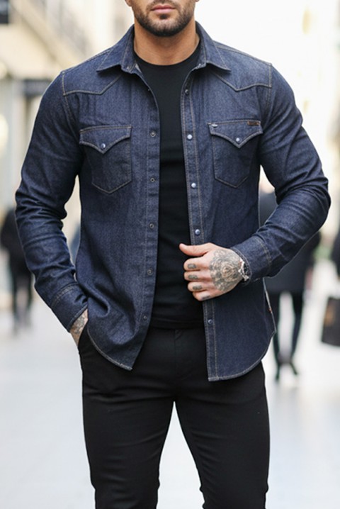 Muška košulja TORMER INDIGO, Boja: indigo, IVET.HR - MODERNA ODJEĆA