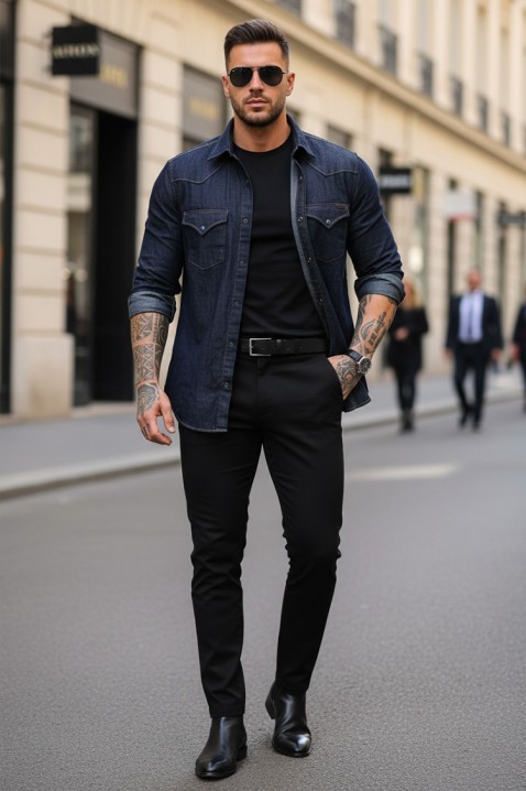 Muška košulja TORMER INDIGO, Boja: indigo, IVET.HR - MODERNA ODJEĆA