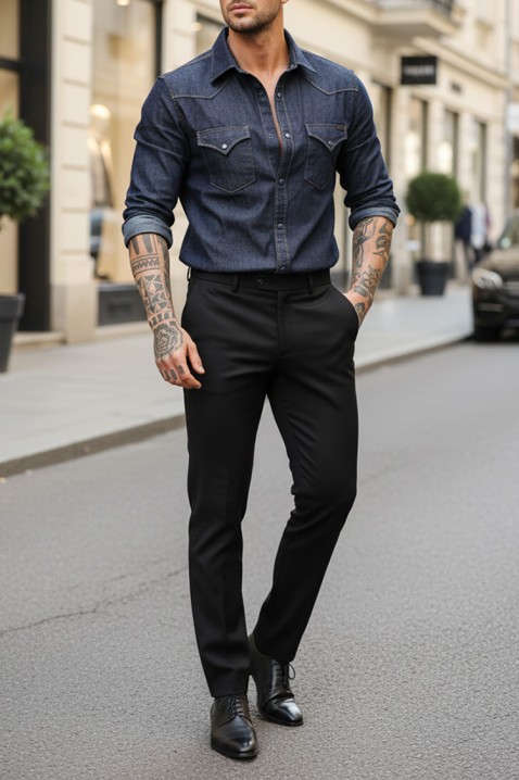 Muška košulja TORMER INDIGO, Boja: indigo, IVET.HR - MODERNA ODJEĆA