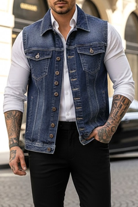 Muški prsluk REFERO BLUE, Boja: plava, IVET.HR - MODERNA ODJEĆA