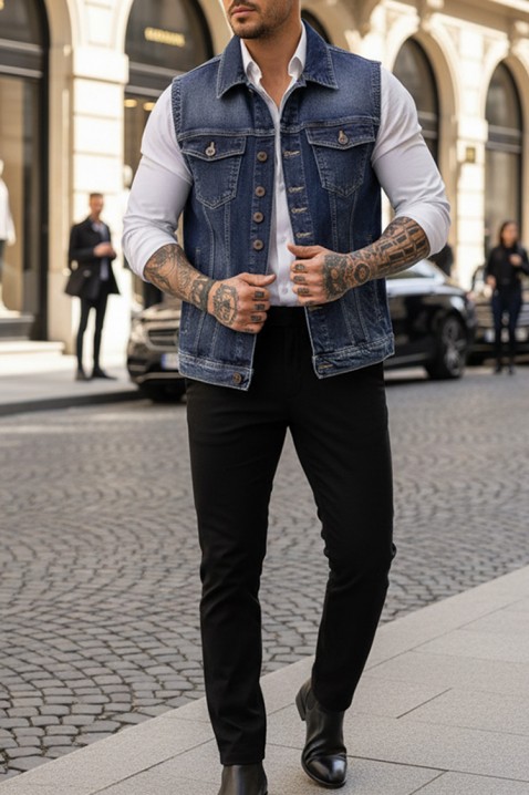 Muški prsluk REFERO BLUE, Boja: plava, IVET.HR - MODERNA ODJEĆA