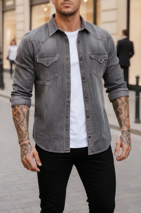 Muška košulja TORMER GREY, Boja: tamnoplava, IVET.HR - MODERNA ODJEĆA