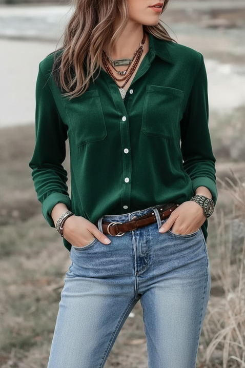 Ženska košulja GILVELZA GREEN, Boja: zelena, IVET.HR - MODERNA ODJEĆA