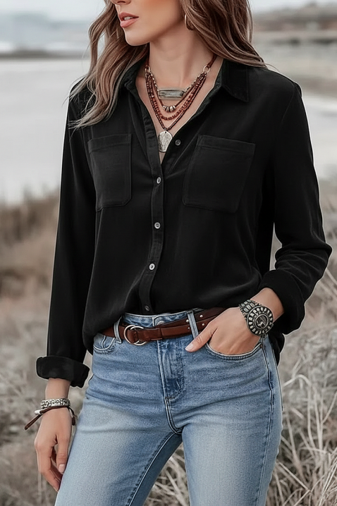 Ženska košulja GILVELZA BLACK, Boja: crna, IVET.HR - MODERNA ODJEĆA