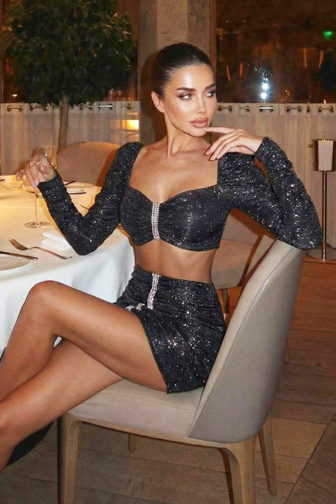 Komplet GLORZINA BLACK, Boja: crna, IVET.HR - MODERNA ODJEĆA