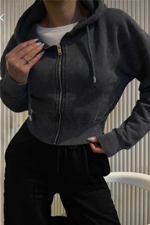 Dukserica GRAFELZA, Boja: grafitna, IVET.HR - MODERNA ODJEĆA