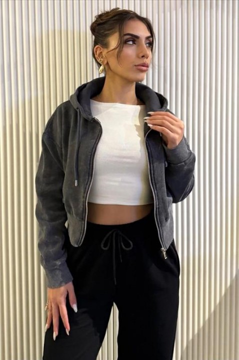 Dukserica GRAFELZA, Boja: grafitna, IVET.HR - MODERNA ODJEĆA