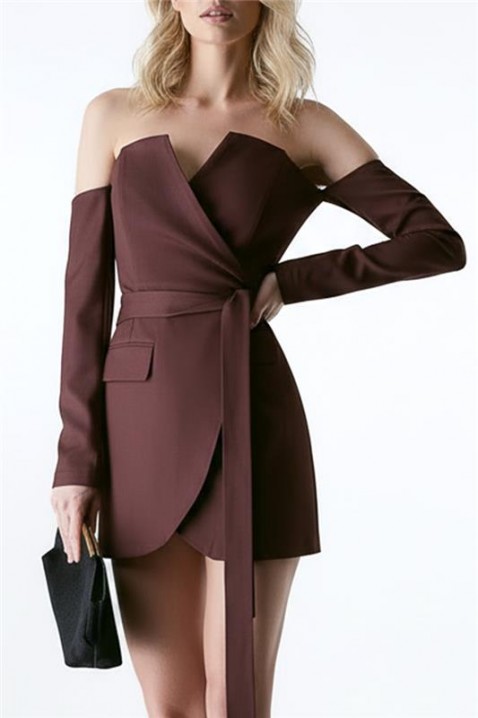 Haljina ZALPRENDA BROWN, Boja: smeđa, IVET.HR - MODERNA ODJEĆA