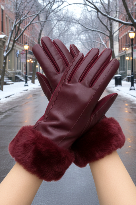 Ženske rukavice POLIARZA BORDO, Boja: bordo, IVET.HR - MODERNA ODJEĆA