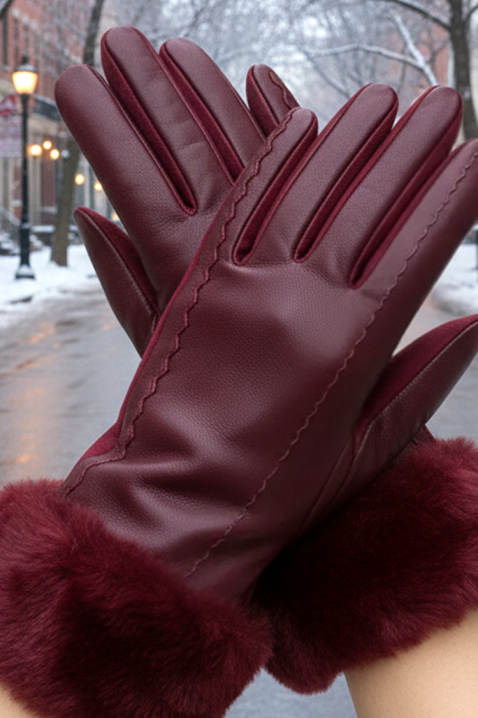 Ženske rukavice POLIARZA BORDO, Boja: bordo, IVET.HR - MODERNA ODJEĆA