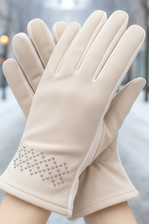 Ženske rukavice VAKALZA ECRU, Boja: drap, IVET.HR - MODERNA ODJEĆA