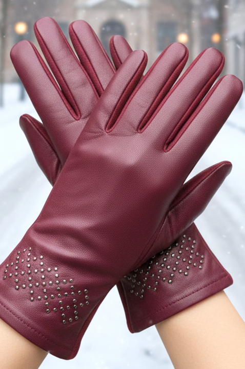 Ženske rukavice VAKALZA BORDO, Boja: bordo, IVET.HR - MODERNA ODJEĆA