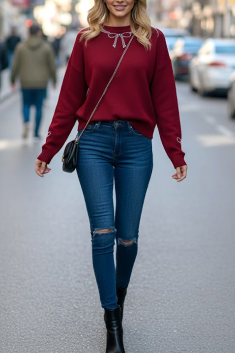 Džemper GLEMALDA BORDO, Boja: bordo, IVET.HR - MODERNA ODJEĆA