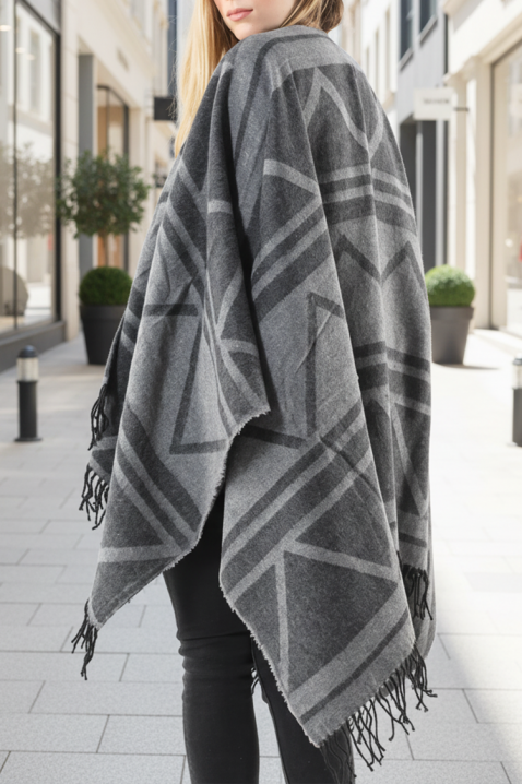 Pončo PONVILDA, Boja: siva, IVET.HR - MODERNA ODJEĆA