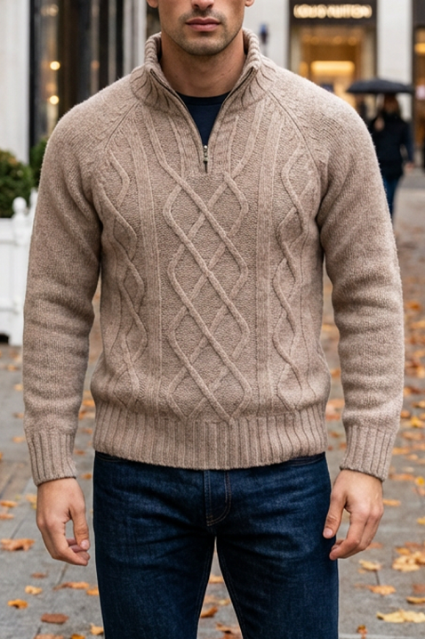 Muški džemper MOXORO BEIGE, Boja: bež, IVET.HR - MODERNA ODJEĆA