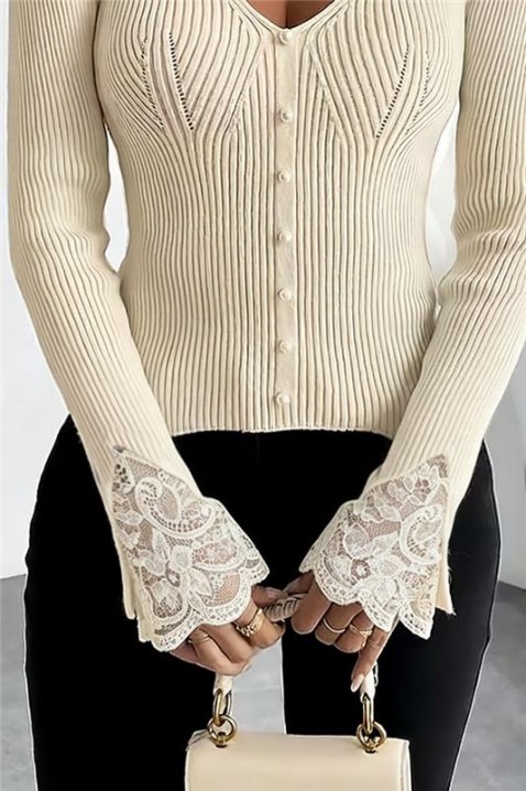 Ženska bluza ZLOVELDA ECRU, Boja: drap, IVET.HR - MODERNA ODJEĆA